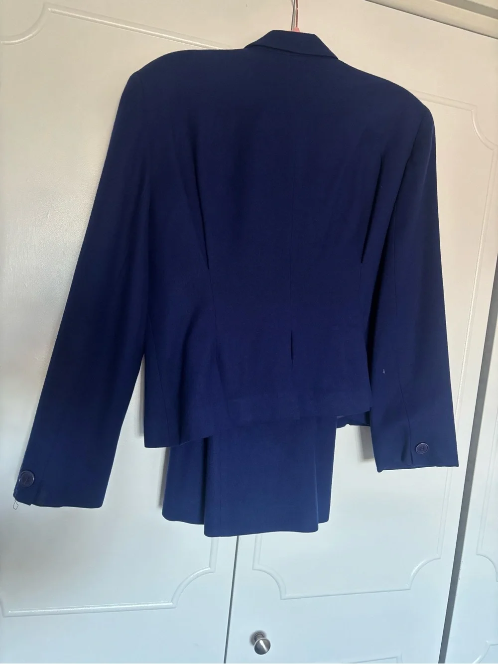 Dior Women's Double-Breasted Deep Blue Blazer skirt set “The Suit”